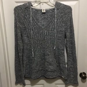 ROXY Gray pullover hoodie sweater Large